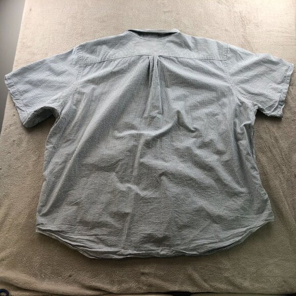 Ralph Lauren Men's Seersucker Shirt Size 3XB Classic Short Sleeve Striped Button - Picture 10 of 10